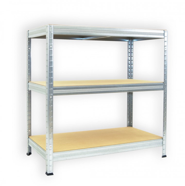Kovový regál do domácnosti Biedrax 60 x 60 x 120 cm, pozinkovaný - 3 police MDF