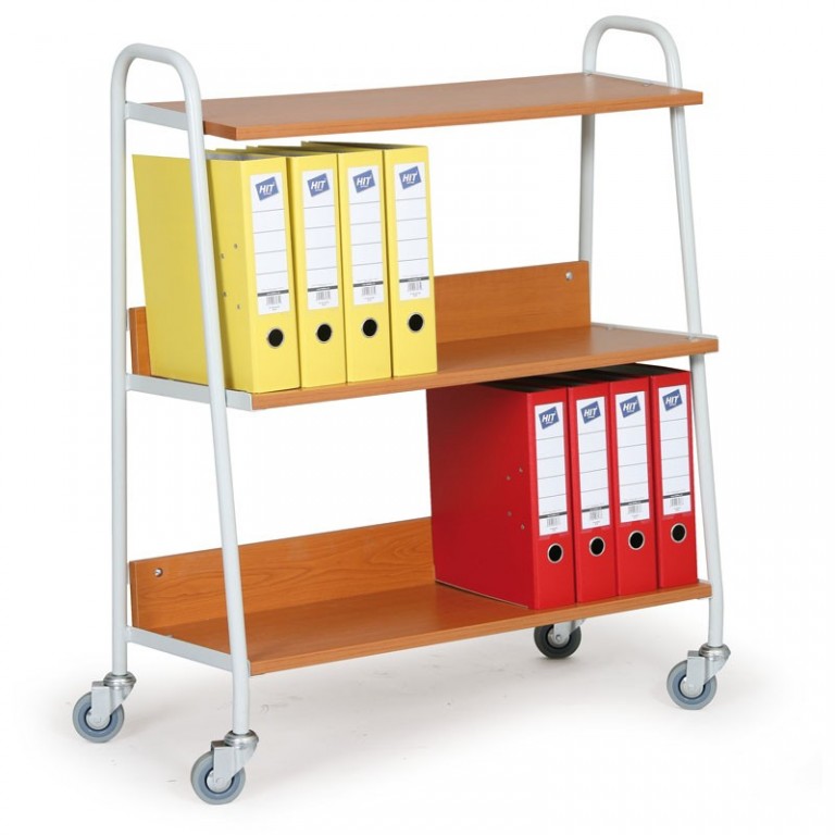 Kancelársky vozík na šanóny Biedrax VK3624t - farba čerešňa