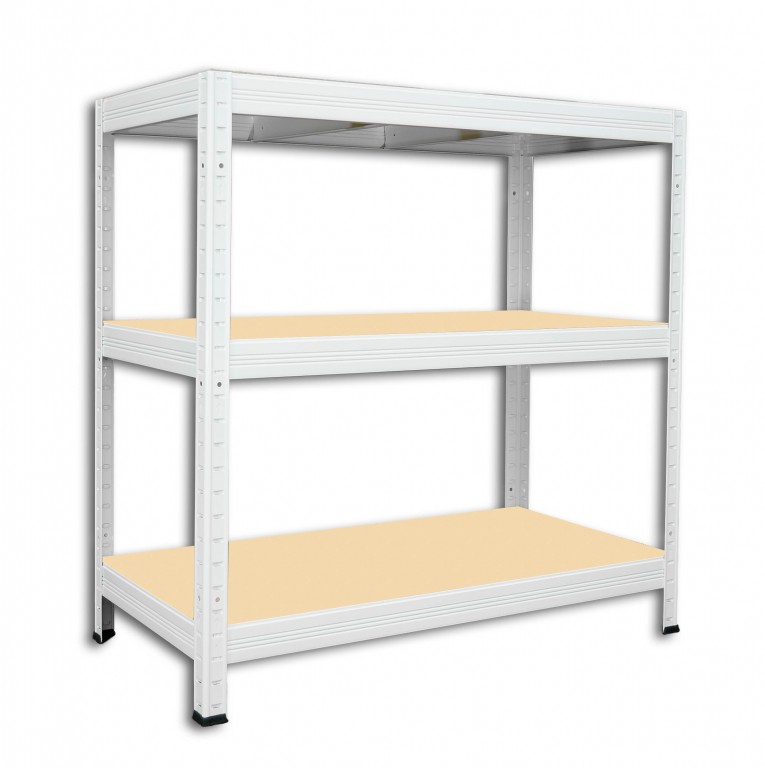 Kovový regál policový Biedrax 60 x 90 x 90 cm, biely - 3 police MDF, 275kg