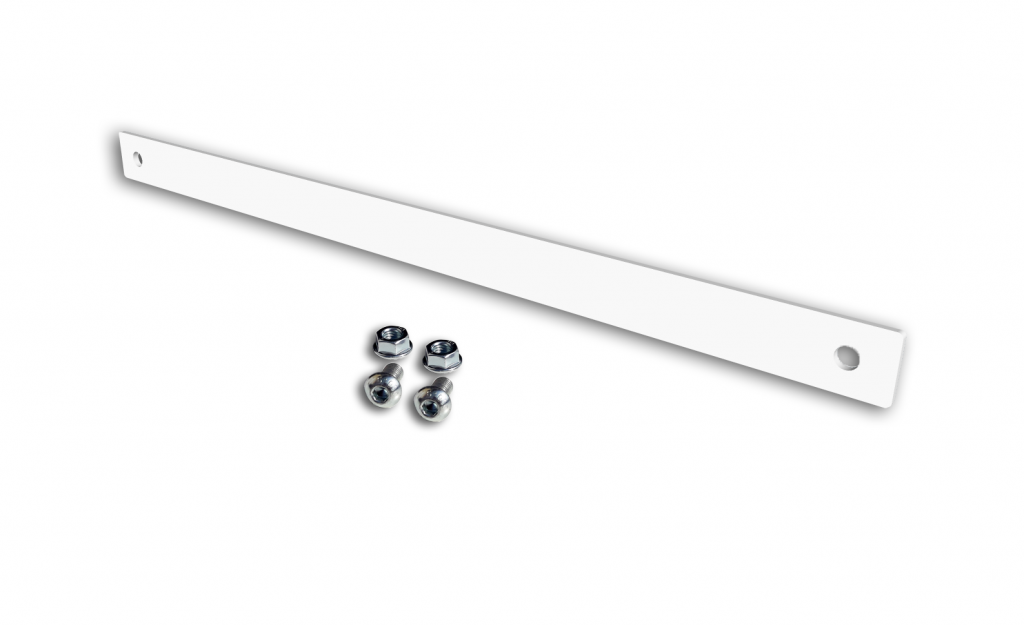 Zábrana pre skrutkovaný regál Biedrax 100 cm biela