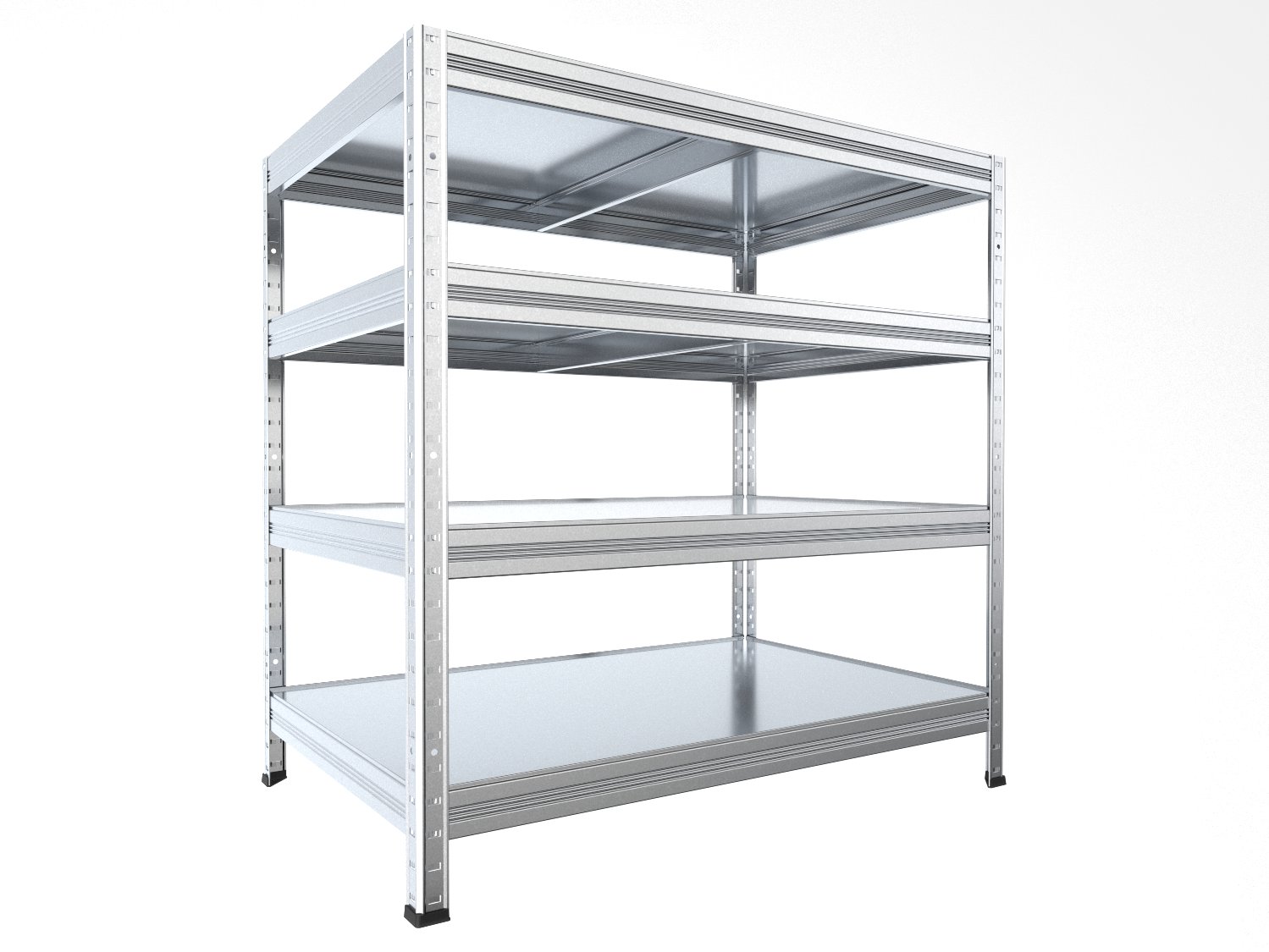 Kovový regál policový Biedrax 35 x 60 x 90 cm, pozinkovaný - 4 police pozink