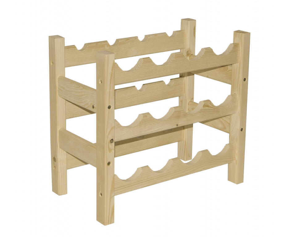 Drevený stojan na víno pre 12 fliaš - SV12