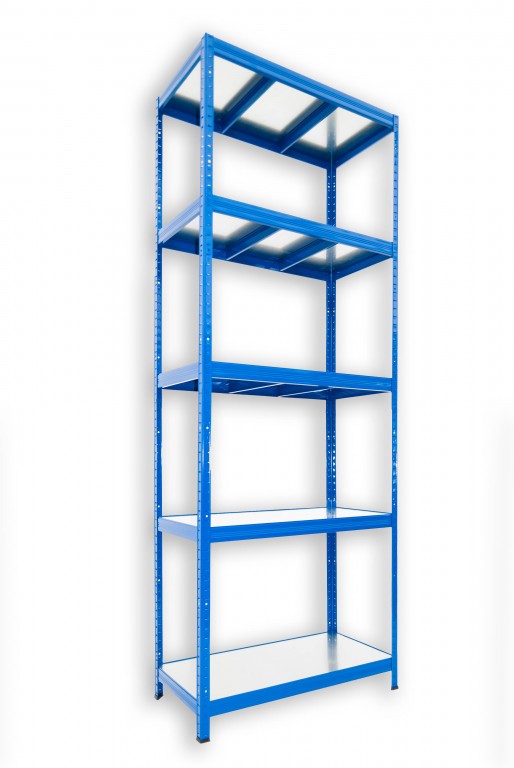 Kovový regál policový Biedrax 60 x 90 x 240 cm, modrý - 5 políc pozink