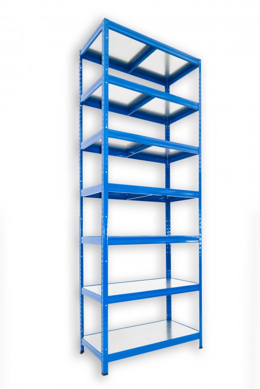 Kovový regál policový Biedrax 45 x 60 x 240 cm, modrý - 7 políc pozink