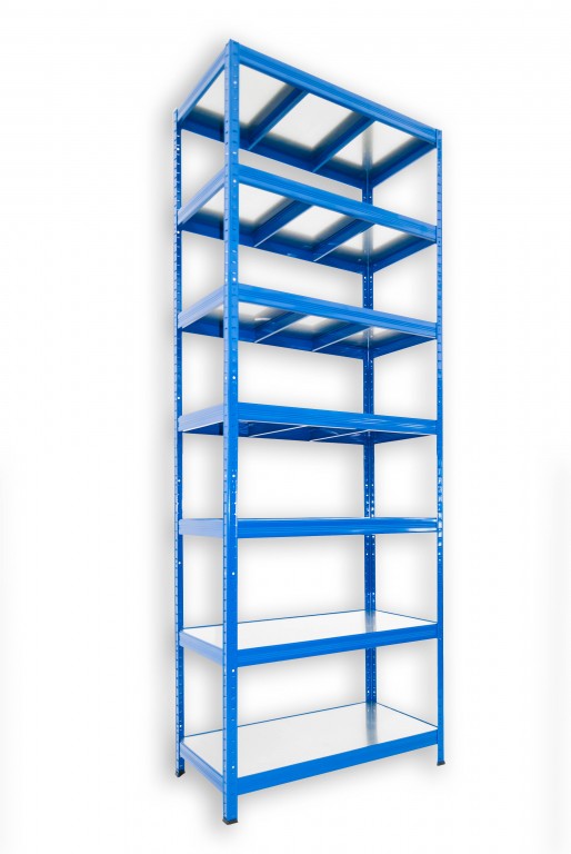 Kovový regál policový Biedrax 60 x 90 x 270 cm, modrý - 7 políc pozink