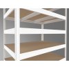 Regál do technickej miestnosti Biedrax 45 x 90 x 240 cm, biely, 8 políc MDF, nosnosť 300 kg na policu