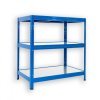 126827 kovovy regal do skladu biedrax 35 x 120 x 120 cm modry 3 police pozink