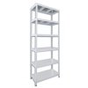 128204 kovovy regal do skladu biedrax 60 x 90 x 240 cm bily 6 polic pozink