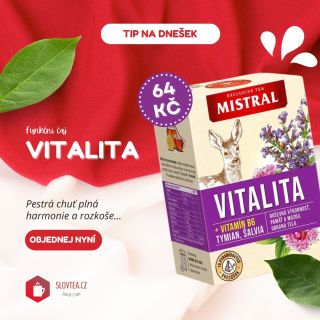 🌿 TIP NA DNEŠEK: nakopnutí v šálku! ☕😄 Potřebujete energii, ale nechcete další kávu? Mistral Vitalita s vitamínem B6,...
