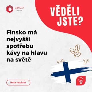 🇫🇮 Průměrný Fin vypije až 4 šálky kávy denně (cca 12 kg ročně!). Dokonce mají přestávku na kávu zakotvenou přímo v zákoně...