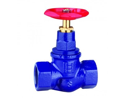 Liatinovy uzatvaraci ventil FF, lakovany, modry