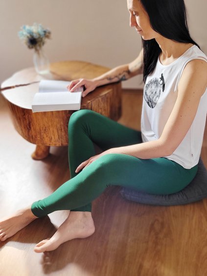 www slowfox cz bambusove leginy serikove tmave zelene 1