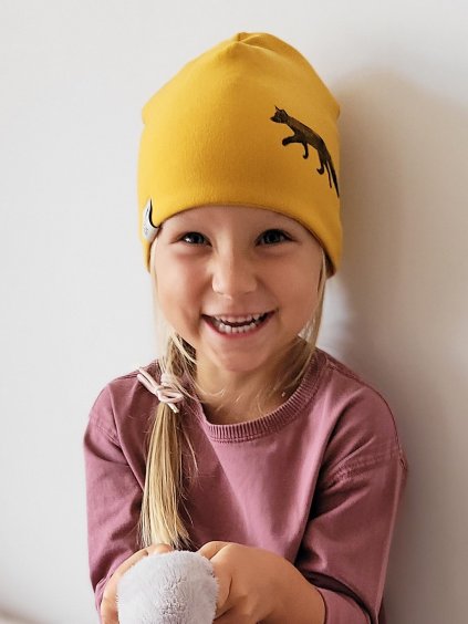 www slowfox cz detska cepice zluta liska 1