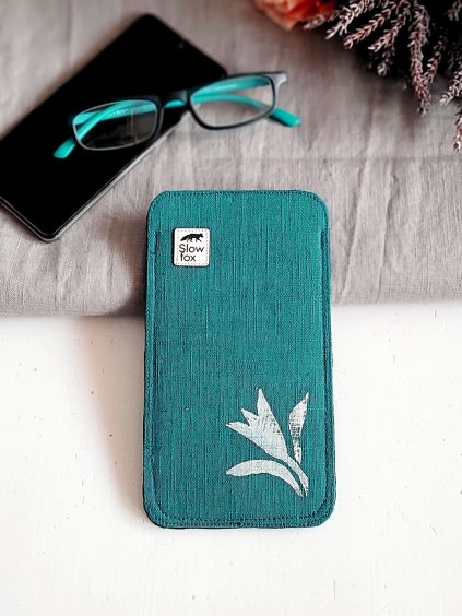 www slowfox cz pouzdro telefon bryle smaragdove zelene kvet 1