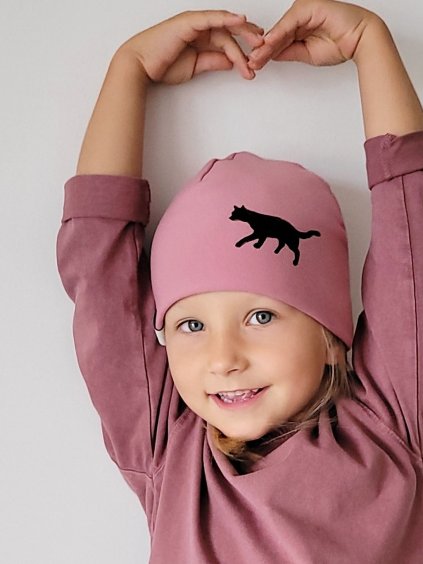 www slowfox cz detska divci cepice ruzova potisk kocka 1