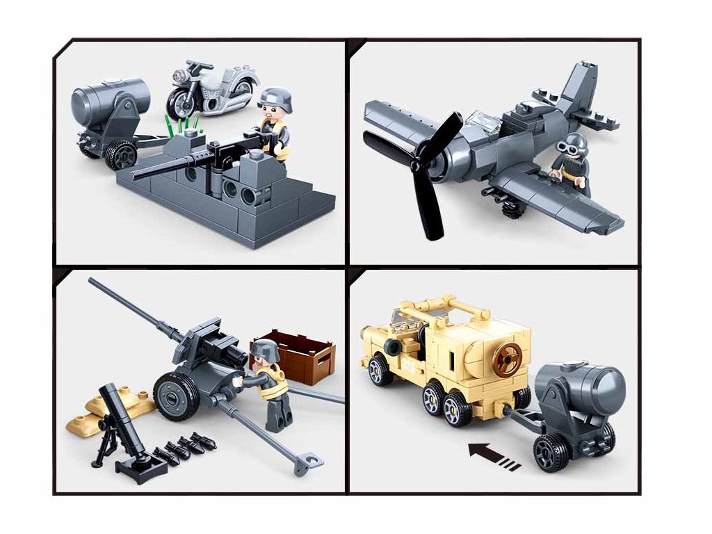 Build Your Own Lego Tank: Unboxing Sluban WWII M38-B0697 The Battle for  Kursk 