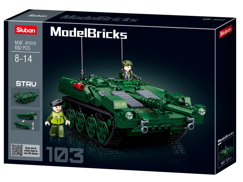 Sluban Military The King Tiger Heavey Tank 930pcs-AFOBRICK