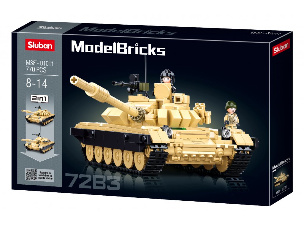 Sluban Model Bricks M38-B1011 T-72B3 Hlavní tank 2v1 - Sluban-stavebnice.cz