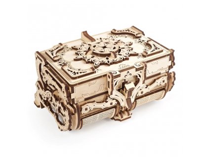 Ugears 3D dřevěné mechanické puzzle Starožitná šperkovnice