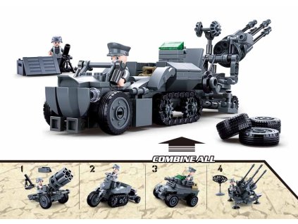 1654 1 sluban army ww2 4into 1 m38 b0681 nemecka mobilni protivzdusna jednotka