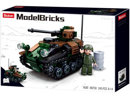 1816 sluban army model bricks m38 b0750 maly tank 2v1