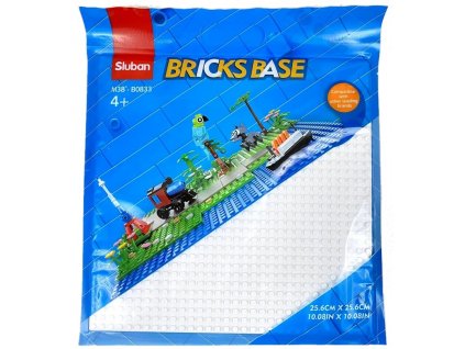 2029 sluban bricks base m38 b0833b zakladni deska 25 6 x 25 6 cm bila