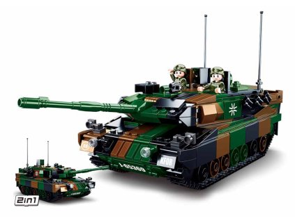 2053 sluban army model bricks m38 b0839 hlavni nemecky bitevni tank 2v1