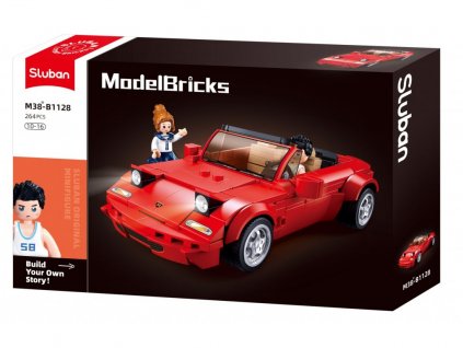 Sluban Model Bricks M38-B1128 Sportovní vůz MX5 POŠKOZENÝ OBAL