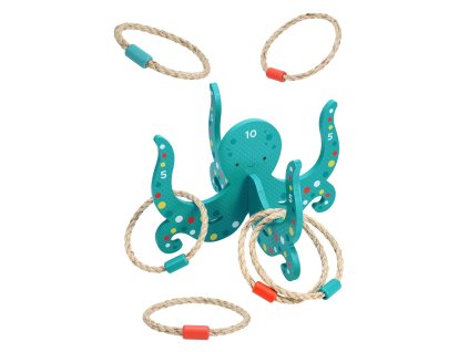 Petit Collage Hra házení kruhů Chobotnice