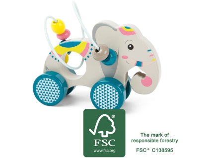 11088 legler small foot Motorikschleife Elefant fsc
