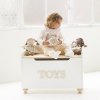 TV606 toy chest girl sitting with plush doll friends