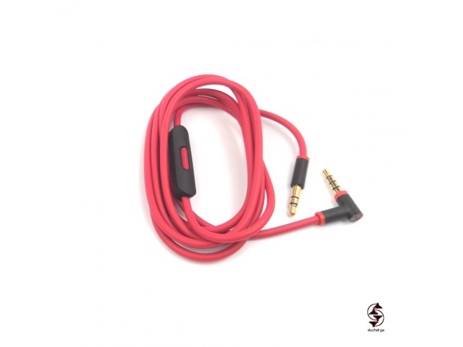 Červeno-černý kabel pro sluchátka Beats - druhovýroba