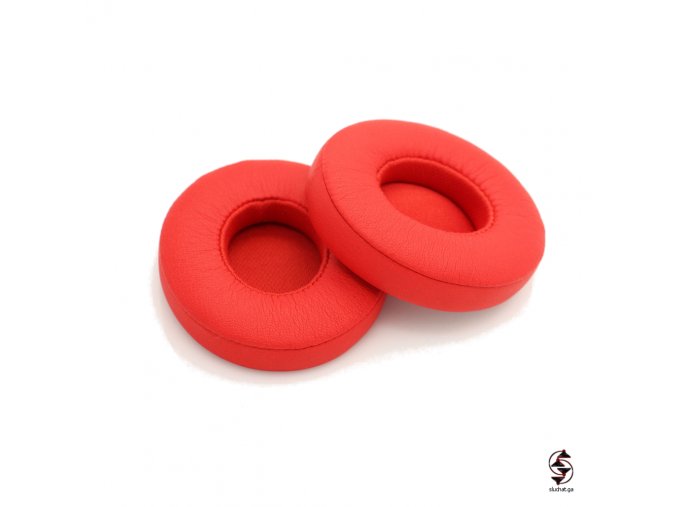 Náušníky s odstínem brick red - cihlově červená, k červeným sluchátkům Beats Solo 3 wireless - molitanové vycpávky - earpads cushion
