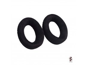 Semišové náušníky pro sluchátka Sennheiser HD - černé