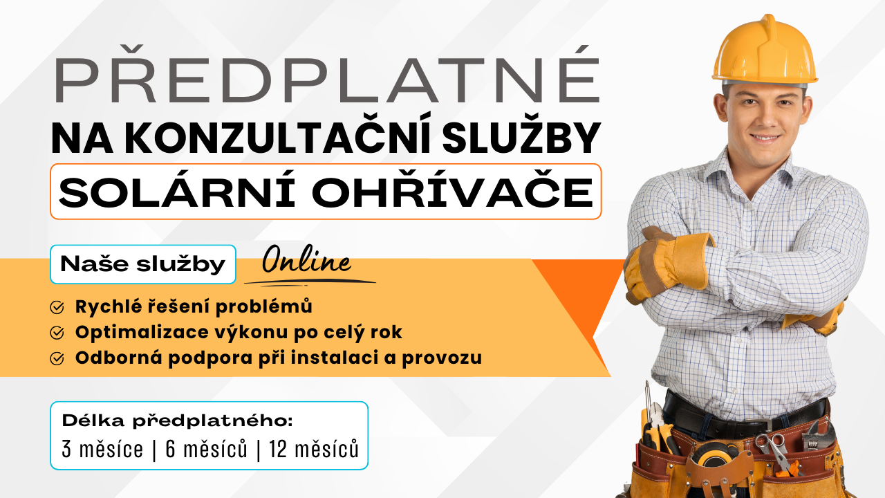 Předplatné na konzultační služby – Solární ohřívače