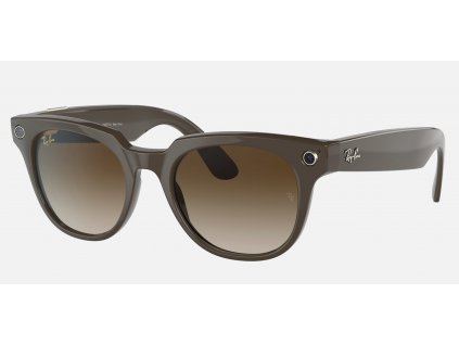 ray ban stories meteor shiny brown