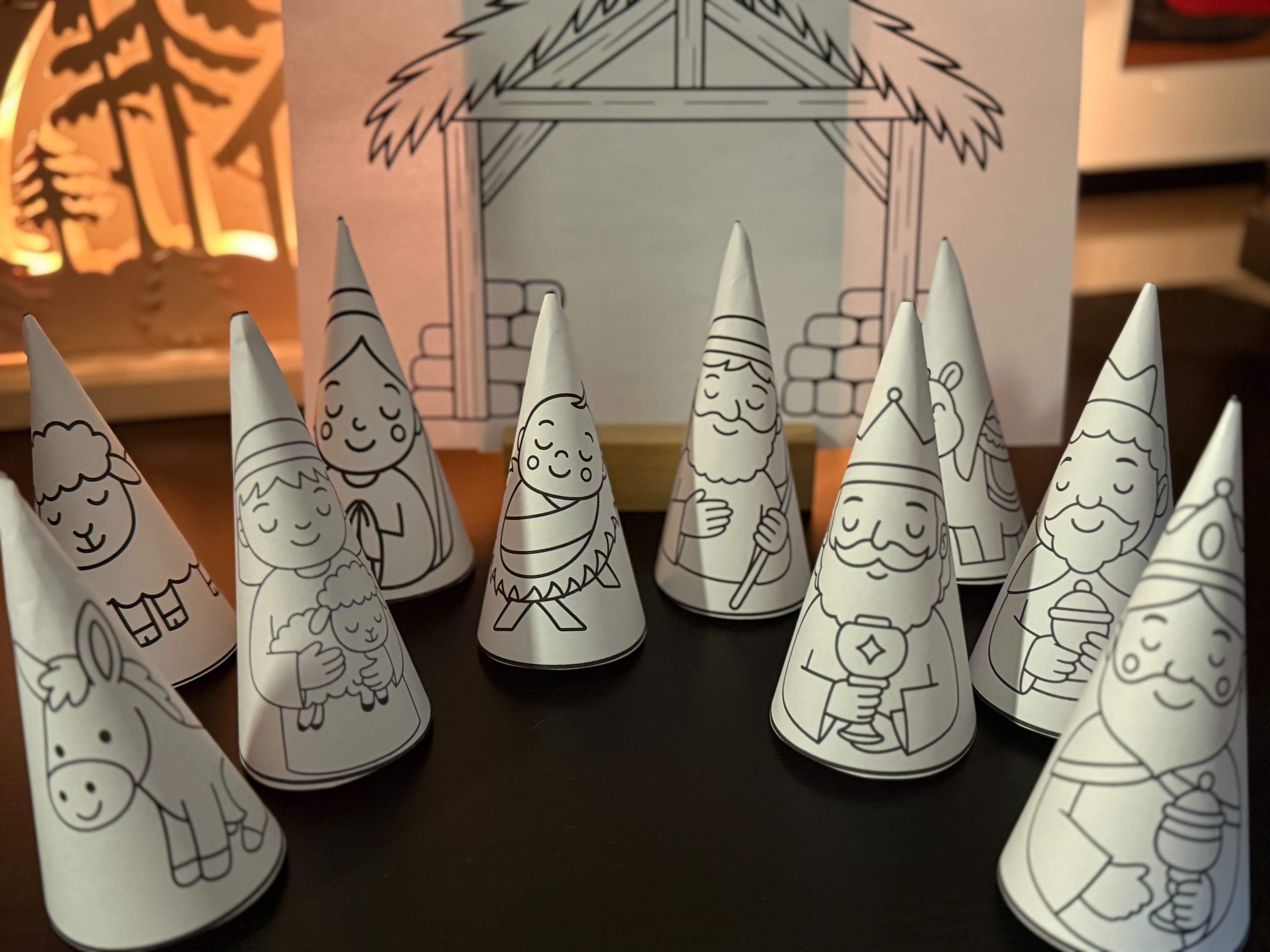 papírový betlém zdarma