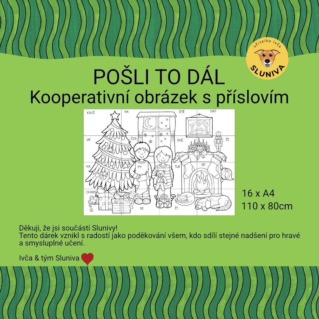 Kooperativní vánoční obrázek – výukový materiál zdarma