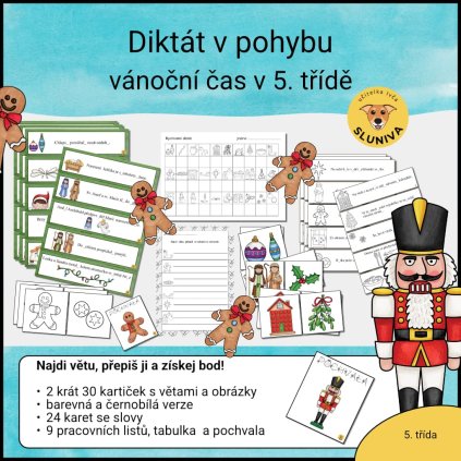 Běhací diktát – vánoční čas v 5. třídě