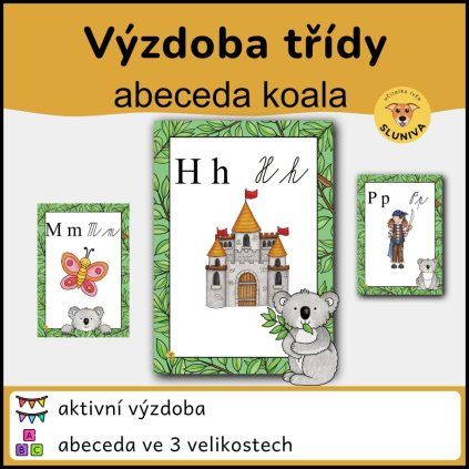 Výzdoba třída - abeceda koala