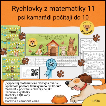 Rychlovky z matematiky 11 - psí kamarádi počítají do 10