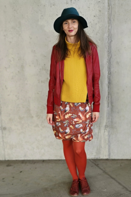 sukně Podzimní žena - hnědá