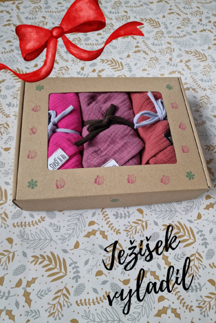 mušelínový šátek set