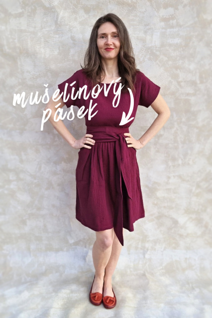 mušelínový pásek