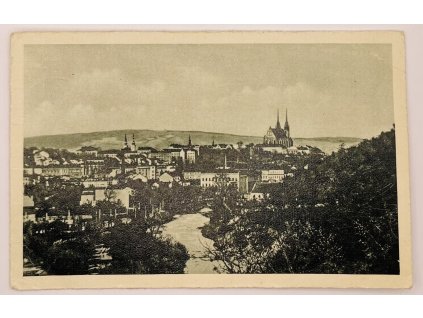 Brno - partie od Svratky s dómem sv. Petra