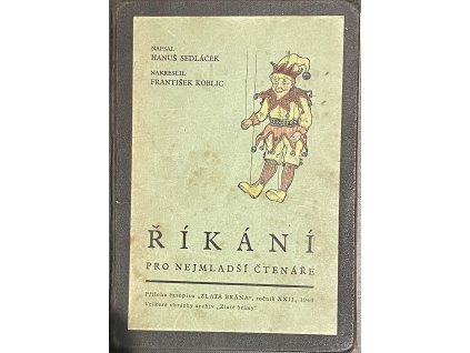 Říkání pro nejmladší čtenáře - Hanuš Sedláček 1940