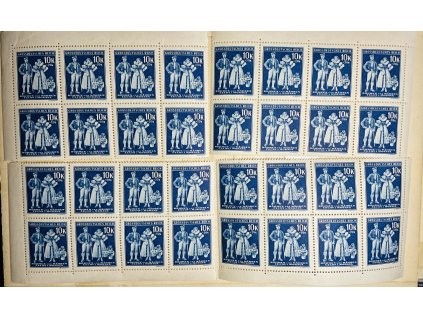 Poštovní známky Protektorát Čechy a Morava - zn. č. 115 sestava roh. 8bloků ** čisté