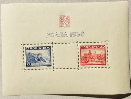 Poštovní známky Československo Výstava poštovních známek PRAGA 1938