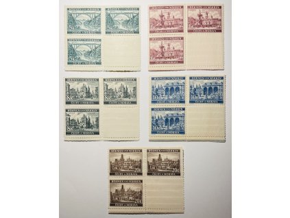Poštovní známky Protektorát Čechy a Morava 1939-1945 zn. č. 45 - 49 varianta VK - 4 čisté **