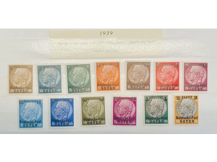 Německé výplatní známky s přetiskem 1939 OSTEN